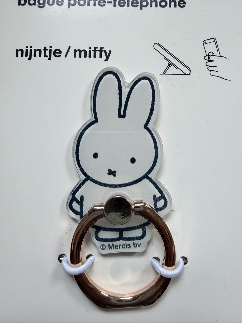 NWT HEMA x Miffy (Nijntje) Gold Phone Ring Holder & Stand - New ✨